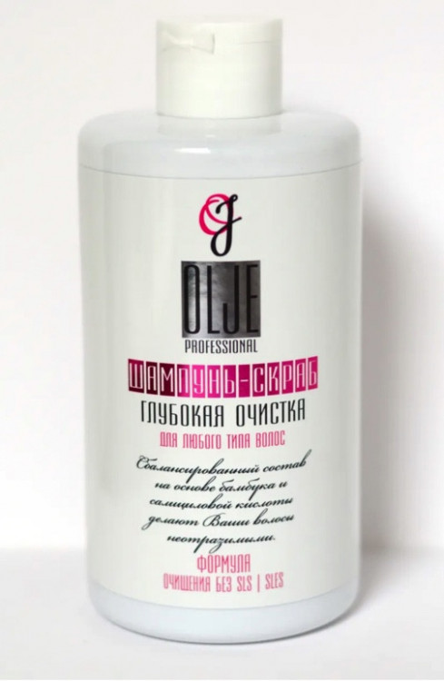 OLJE Шампунь – скраб глубокая очистка для любого типа волос, 450 мл в Уфе
